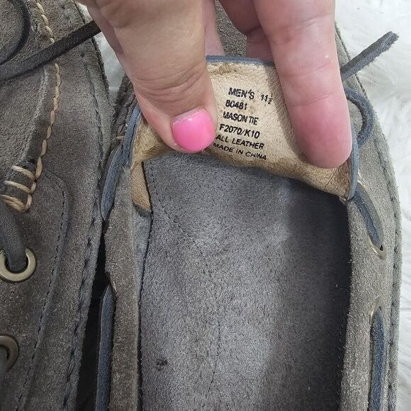 Frye Mason Tie Boat Shoe All Leather Men's Size 11.5 Gray - Picture 8 of 8